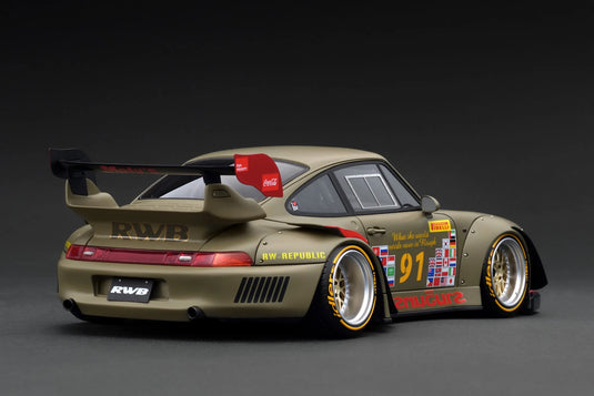 Porsche RWB 993 Khaki IGNITION MODEL 1:18