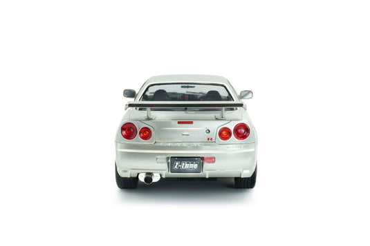 NISSAN SKYLINE (R34) GT-R Z TUNE SILVER 1999 SOLIDO 1:18