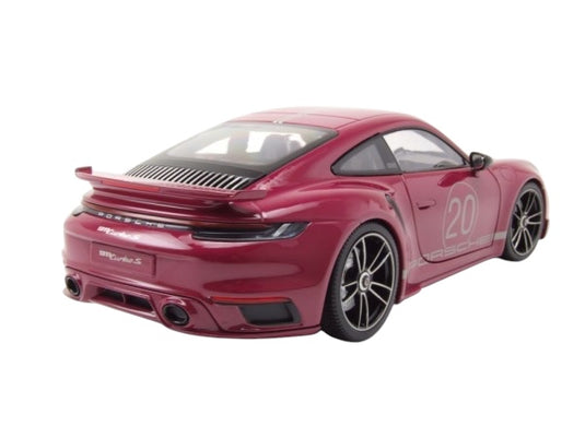 Porsche 911 (992) Turbo S coupe Sport Design 2021 Red MINICHAMPS 1:18