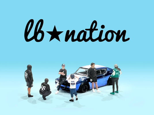 The LB*NATION LBWK Figure set (Car not included) AMERICAN DIORAMA 1:64