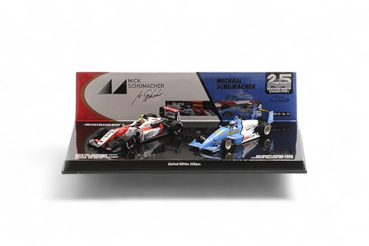 2-CAR SET – REYNARD SPIESS F903/DALLARA MERCEDES F317 – MICHAEL/MICK SCHUMACHER – MACAU 1990/2018 ‼️LIMITED EDITION‼️ MINICHAMPS 1:43
