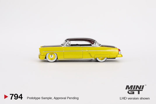 LINCOLN CAPRI HOT ROD LIME YELLOW 1954 MINI GT 1:64