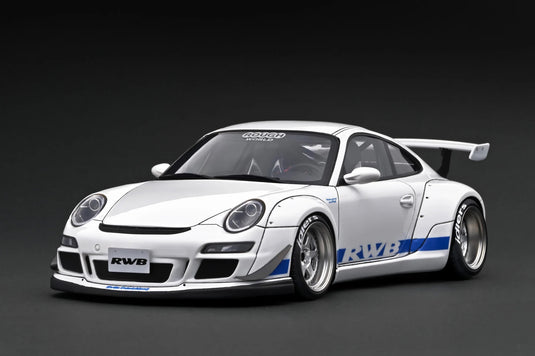 PORSCHE RWB 997 GT3 WIT/BLAUW IGNITION MODEL 1:18