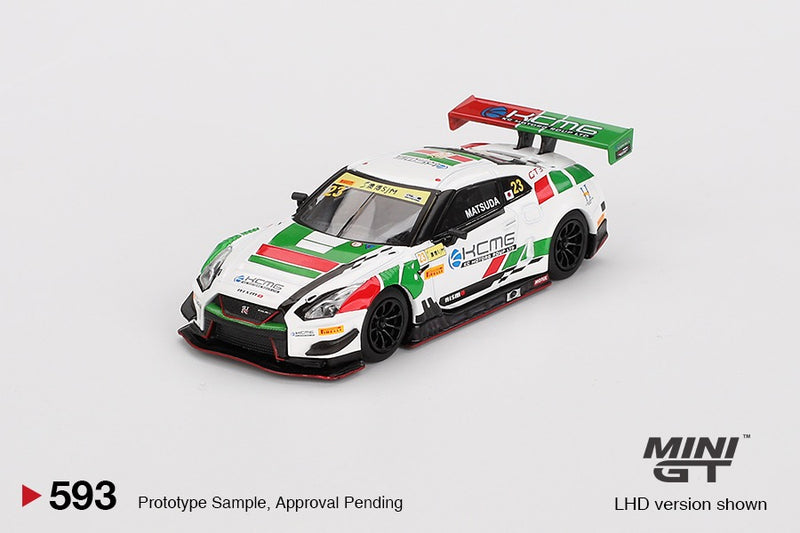 Load image into Gallery viewer, Nissan GT-R (R35) GT3 #23 KCMG FIA GT WORLD CUP MACAU 2018 (LHD) MINI GT 1:64
