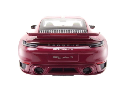 Porsche 911 (992) Turbo S coupe Sport Design 2021 Red MINICHAMPS 1:18