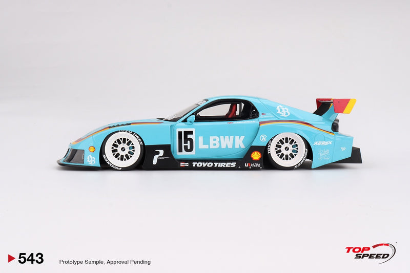 Load image into Gallery viewer, Mazda RX-7 LBWK Super Silhouette – Europe 2024 Special TOP SPEED 1:18 Scale model - Special JDM icon
