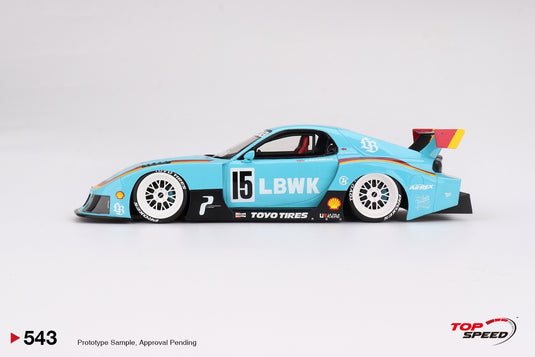 Mazda RX-7 LBWK Super Silhouette – Europe 2024 Special TOP SPEED 1:18 Scale model - Special JDM icon