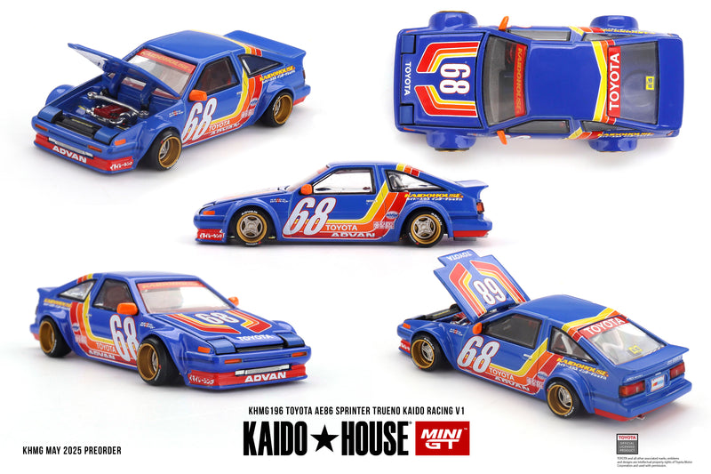 Load image into Gallery viewer, Toyota AE86 SPRINTER TRUENO KAIDO RACING V1 1983 MINI GT 1:64
