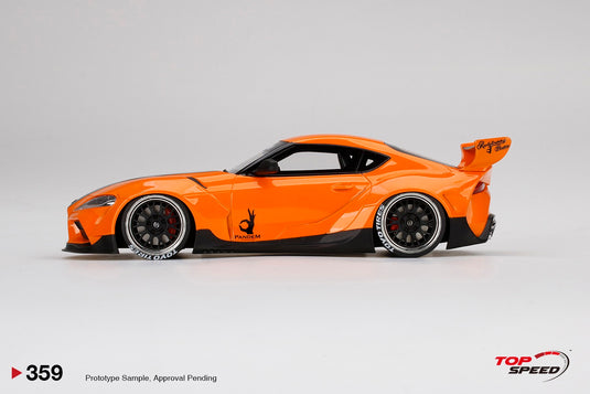 Pandem Toyota GR Supra V1.0 Orange TOP SPEED 1:18