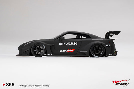 Nissan 35GT-RR VER.2 LBWK LB-SILHOUETTE WORKS MATT Black TOP SPEED 1:18