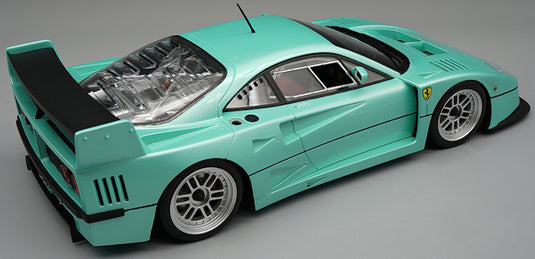 Ferrari F40 LM PRESS VERSION 1996 Turquoise (LIMITED EDITION Nr.40/40 With leather base & Case) TECNOMODEL 1:18
