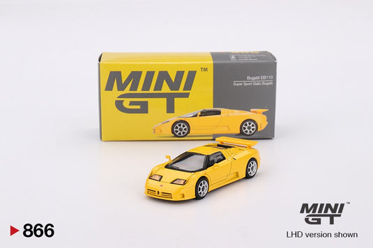 Bugatti EB110 SUPER SPORT 1995 YELLOW (LHD) MINI GT 1:64