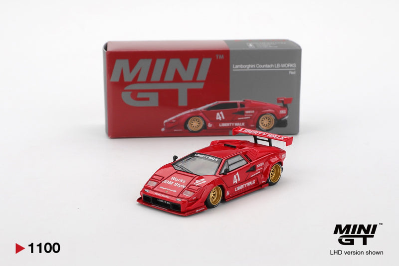 Laad de afbeelding in de Gallery-viewer, LAMBORGHINI COUNTACH LB- WORKS ROOD 2025 MINI GT 1:64
