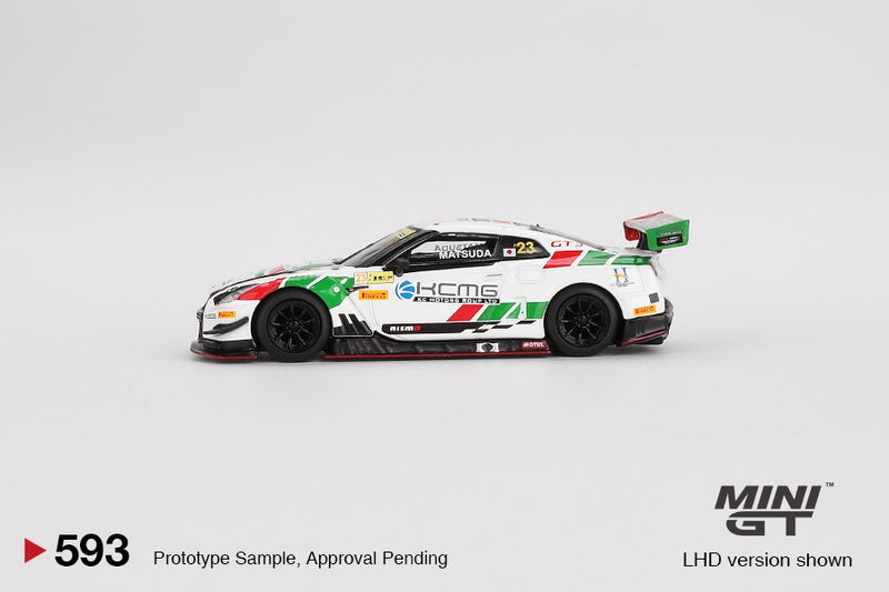 Load image into Gallery viewer, Nissan GT-R (R35) GT3 #23 KCMG FIA GT WORLD CUP MACAU 2018 (LHD) MINI GT 1:64
