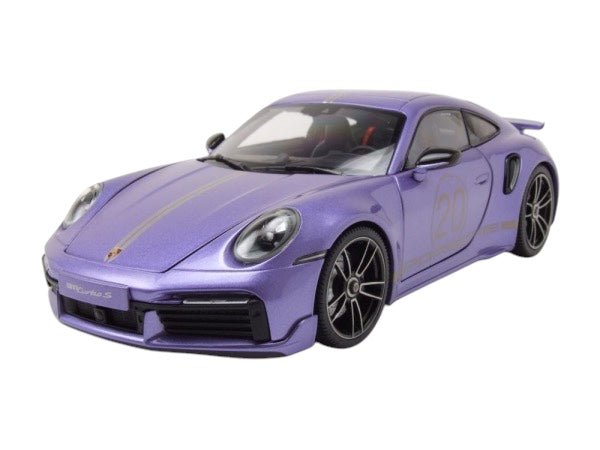 Load image into Gallery viewer, Porsche 911 (992) Turbo S coupe Sport Design 2021 Purple MINICHAMPS 1:18
