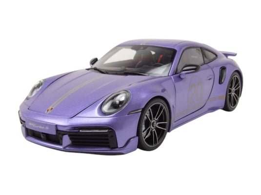Porsche 911 (992) Turbo S coupe Sport Design 2021 Purple MINICHAMPS 1:18