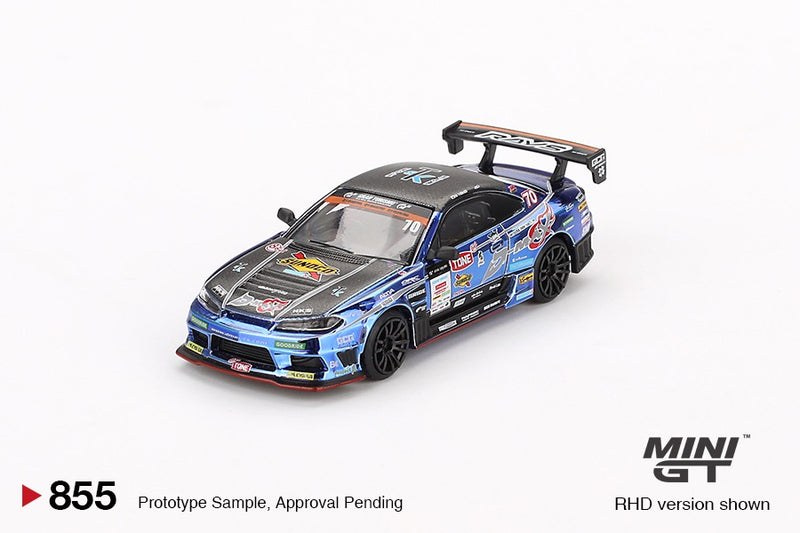 Load image into Gallery viewer, NISSAN SILVIA S15 D-MAX #70 D-MAX RACING 2023 D1 GRAND PRIX (BLISTER) MINI GT 1:64
