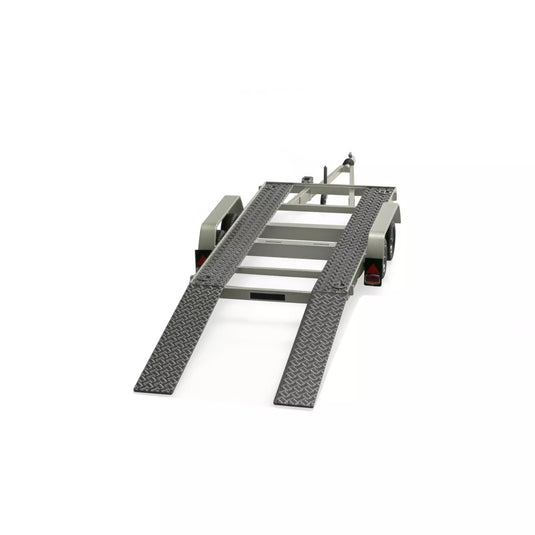 Car TRANSPORT TRAILER SILVER 1980 OTTOmobile 1:18