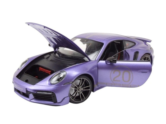 Porsche 911 (992) Turbo S coupe Sport Design 2021 Purple MINICHAMPS 1:18