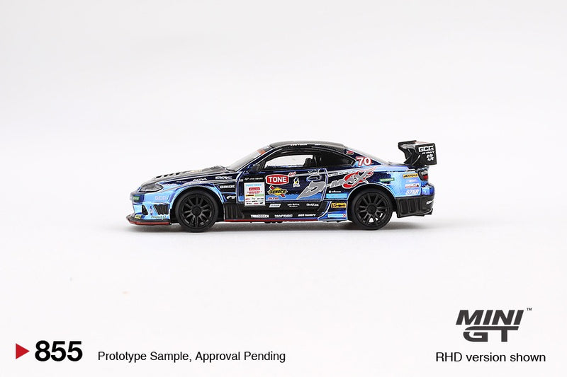 Load image into Gallery viewer, NISSAN SILVIA S15 D-MAX #70 D-MAX RACING 2023 D1 GRAND PRIX (BLISTER) MINI GT 1:64
