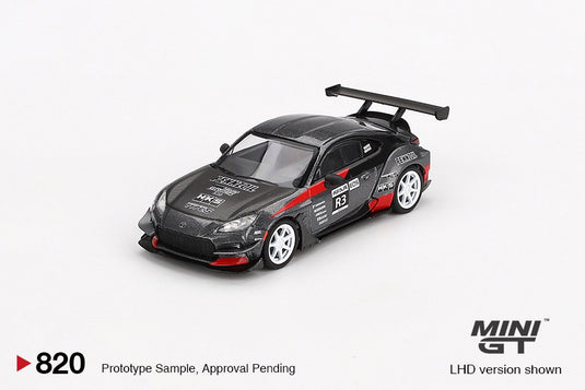 Toyota GR86 HKS TURBOCHARGED LARRY CHEN'S 2024 Grey/Red/Black/White (LHD) MINI GT 1:64