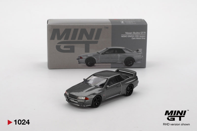 Load image into Gallery viewer, NISSAN SKYLINE GT-R (NISMO BNR32 CRS VERSION) DARK METAL GRAY 1992 MINI GT 1:64
