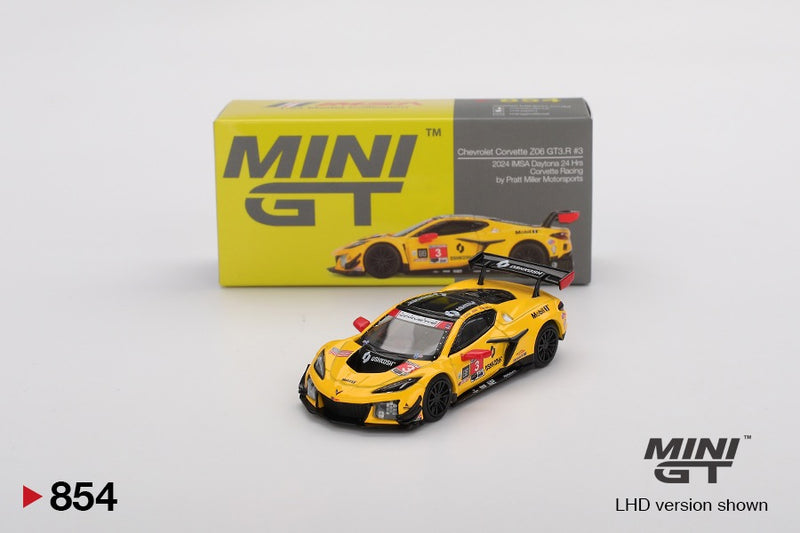 Load image into Gallery viewer, Chevrolet CORVETTE Z06 GT3.R #3 CORVETTE RACING BY PRATT MILLER MOTORSPORTS DAYTONA 24 HRS 2024 (LHD) MINI GT 1:64
