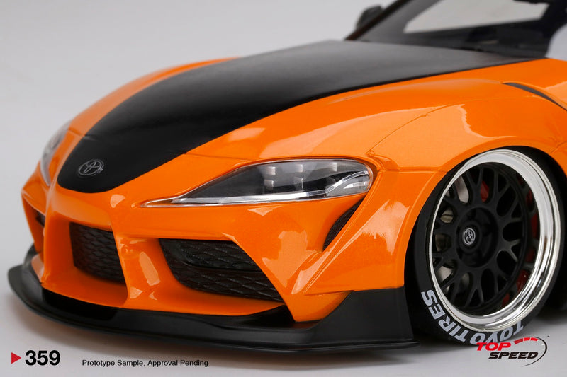 Load image into Gallery viewer, Pandem Toyota GR Supra V1.0 Orange TOP SPEED 1:18
