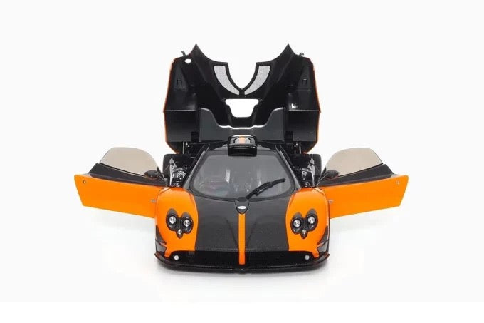 Load image into Gallery viewer, Pagani ZONDA Cinque Coupe ORANGE Arancio St. Tropez (LIMITED EDITION 1007/1008 pieces) ALMOST REAL 1:18
