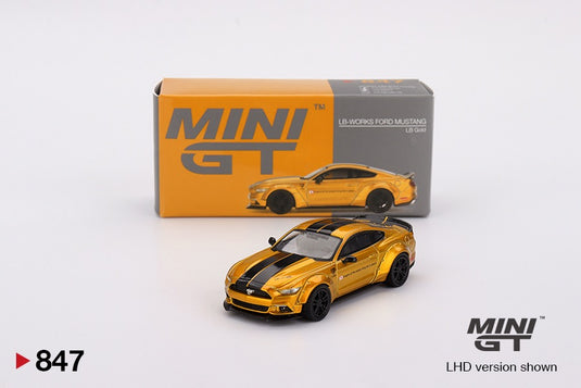 Ford MUSTANG LB-WORKS LB GOLD 2017 (LHD) MINI GT 1:64