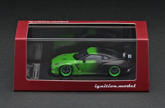 Nissan PANDEM R35 GT-R VERT/NOIR IGNITION MODEL 1:64