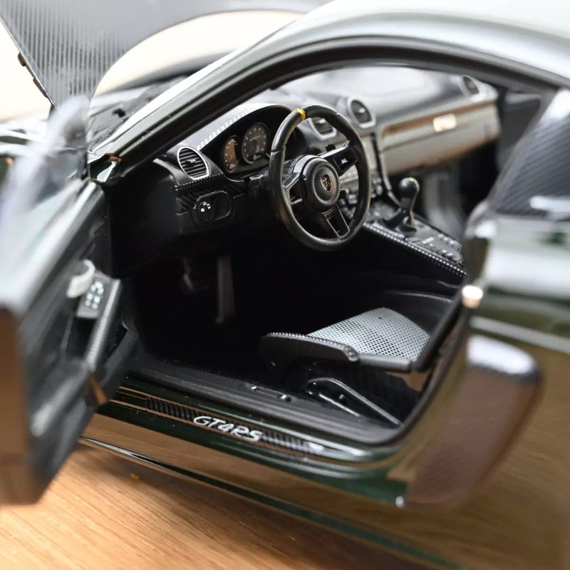Load image into Gallery viewer, Porsche Cayman GT4 RS with pack Weissach 2023 Green NOREV 1:18
