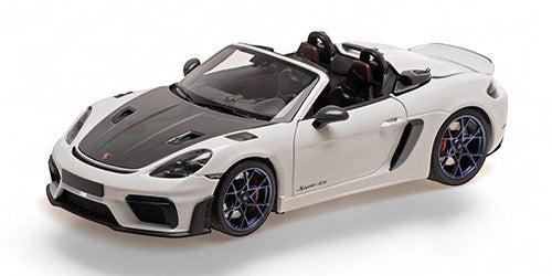 Load image into Gallery viewer, Porsche SPYDER RS 2024 WHITE METTALIC / BLUE WHEELS WITH WEISSACH PACKAGE MINICHAMPS 1:18

