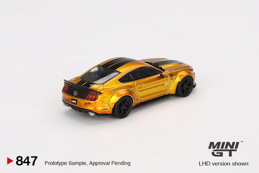 Ford MUSTANG LB-WORKS LB GOLD 2017 (LHD) MINI GT 1:64