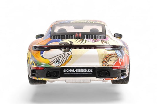 Porsche 911 CARRERA 4S 2019 BLOEMENONTWERP BASISPLAAT EN ACRYL CASE ‼️BEPERKTE EDITIE 500 stuks‼️ MINICHAMPS 1:18