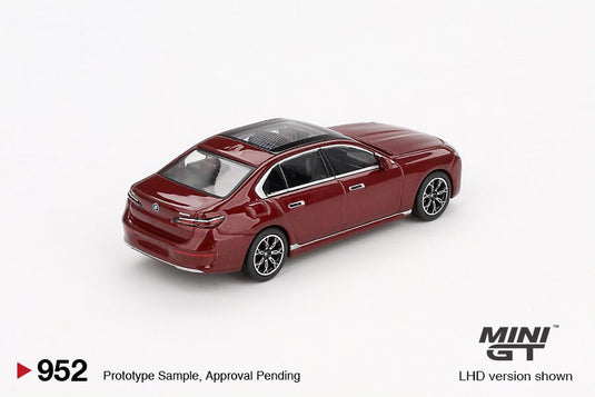 Bmw I7 XDRIVE60 AVENTURIN RED 2023 (LHD) MINI GT 1:64
