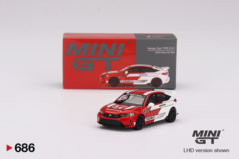 Load image into Gallery viewer, Honda Civic TYPE R 2023 Pace Car (LHD) MINI GT 1:64
