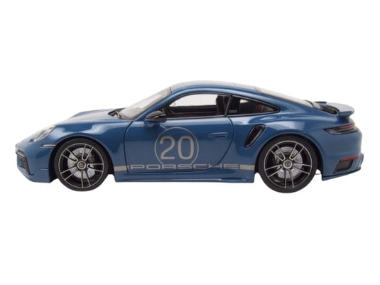 Porsche 911 (992) Turbo S coupe Sport Design 2021 Blue MINICHAMPS 1:18