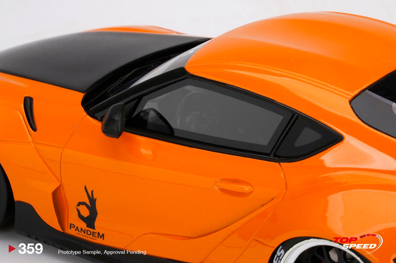 Load image into Gallery viewer, Pandem Toyota GR Supra V1.0 Orange TOP SPEED 1:18
