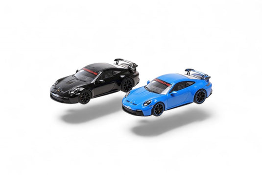 Porsche 911 (992) GT3 – 2021 - 2 CAR SET – BLUE/BLACK ‼️LIMITED EDITION 525 pieces‼️ MINICHAMPS 1:43