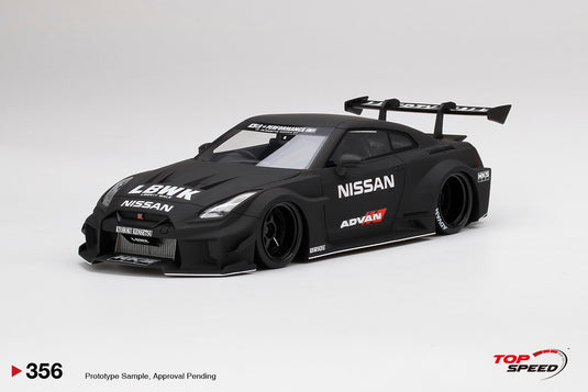 Nissan 35GT-RR VER.2 LBWK LB-SILHOUETTE WORKS MATT Black TOP SPEED 1:18