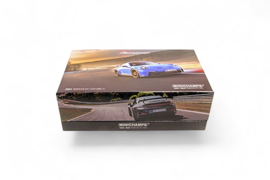 Porsche 911 (992) GT3 – 2021 - 2 CAR SET – BLUE/BLACK ‼️LIMITED EDITION 525 pieces‼️ MINICHAMPS 1:43