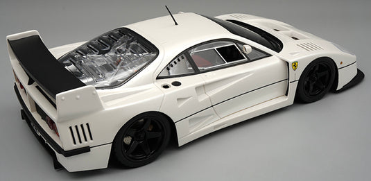 Ferrari F40 LM 1996 Press Version White with black rims (LIMITED EDITION Nr.30/60 With leather base / No Case) TECNOMODEL 1:18