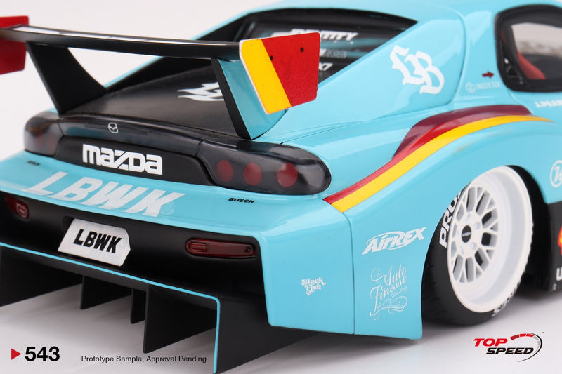 Load image into Gallery viewer, Mazda RX-7 LBWK Super Silhouette – Europe 2024 Special TOP SPEED 1:18 Scale model - Special JDM icon
