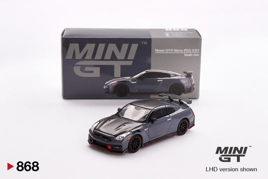 Nissan GT-R (R35) NISMO STEALTH GRAY 2024 (LHD) MINI GT 1:64