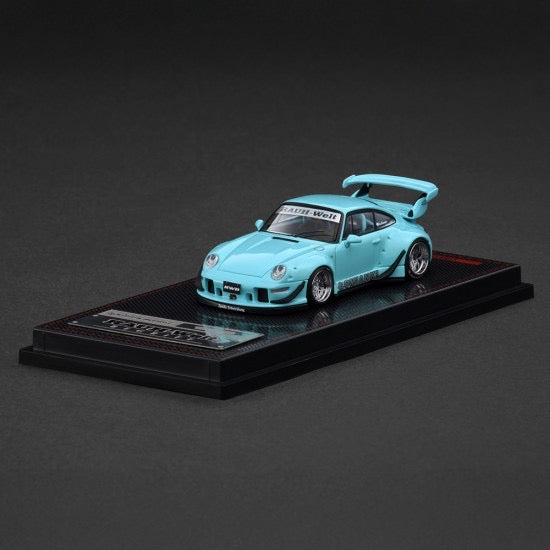 Chargez l'image dans la visionneuse de la galerie, PORSCHE RWB 993 BLEU/VERT IGNITION MODEL 1:64
