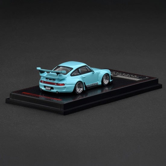 Chargez l'image dans la visionneuse de la galerie, PORSCHE RWB 993 BLEU/VERT IGNITION MODEL 1:64
