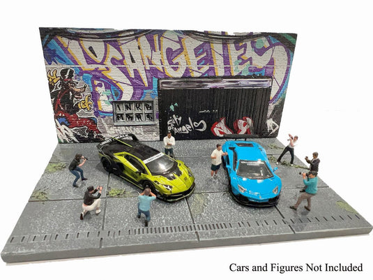 Diorama STREET ART LA LOWRIDER 2024 (Cars and Figures not included) MINI GT 1:64