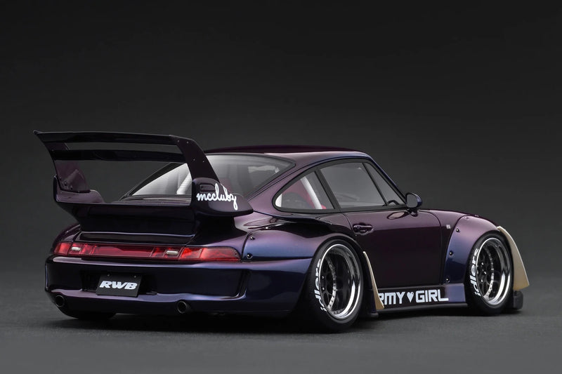 Load image into Gallery viewer, Porsche RWB 993 Purple IGNITION MODEL 1:18
