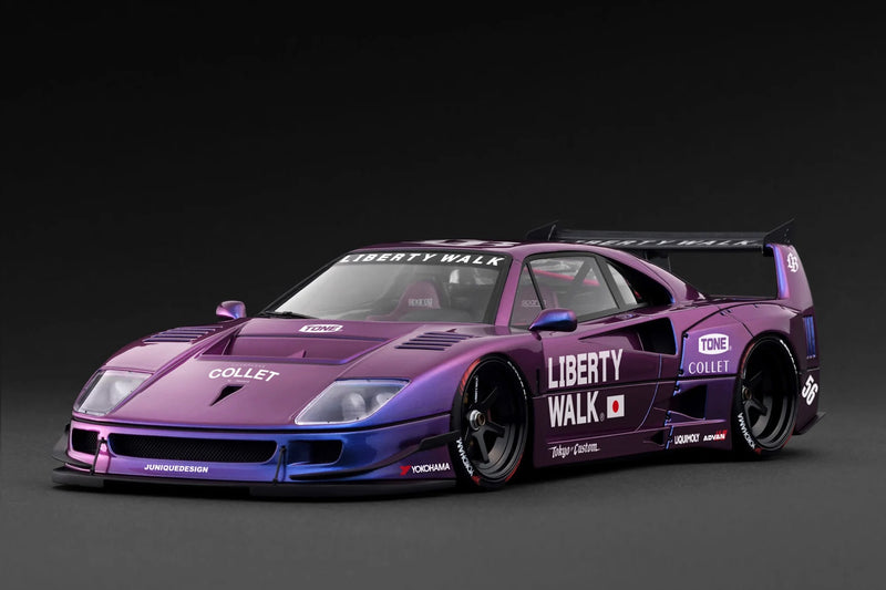 Load image into Gallery viewer, Ferrari LB-WORKS 40 Purple/White IGNITION MODEL 1:18
